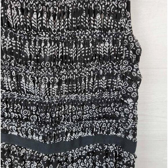 Anthropologie 9Hi5 Poststamp Black & White Ruched Tulle Dress - Size Medium - Picture 5 of 5